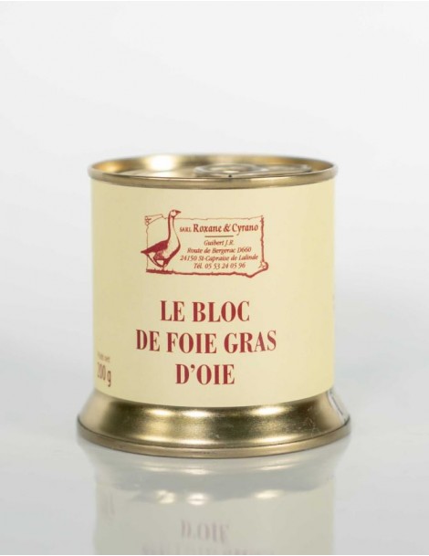 LE BLOC DE FOIE GRAS D'OIE 200 g