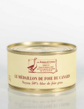 LE MÉDAILLON DE FOIE DE CANARD - Noyau 50% bloc de foie gras - 130g