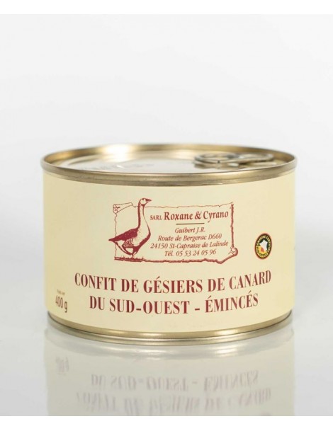 CONFIT DE GÉSIERS DE CANARD DU SUD-OUEST (émincés)