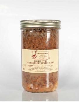 CONFIT D'OIE AUX LENTILLES VERTES DU PUY - 950g