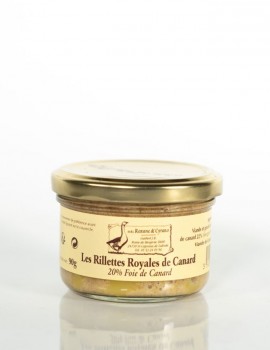 LES RILLETTES ROYALES DE CANARD - 20% Foie de canard - 90g