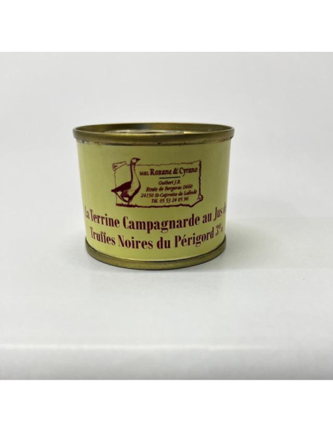 TERRINE AU CAMPAGNARDE JUS DE TRUFFE NOIRES DU PERIGORD 3% 65g